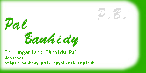 pal banhidy business card